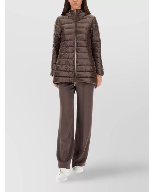 Herno Brown Wide-Leg Trousers