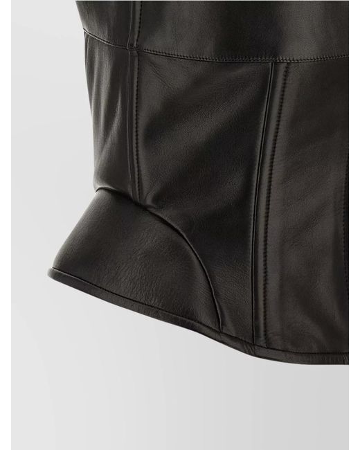 Ermanno Scervino Black Leather Top