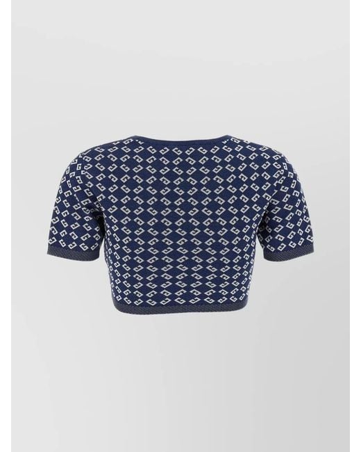 Givenchy Blue Cropped Top