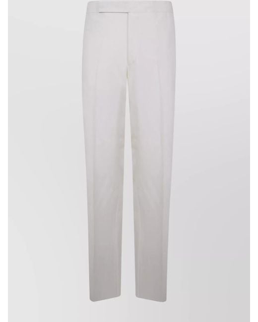 Lardini White Virgin Wool Tailored Trousers for men