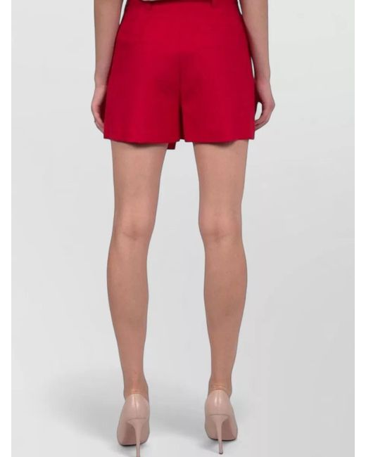 SIMONA CORSELLINI Red Pleated Mini Skirt
