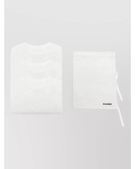 Jil Sander White Cotton T-Shirt Set for men