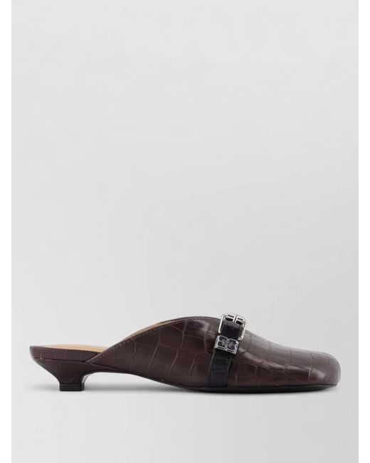 Ganni Gray Synthetic Leather Sandals