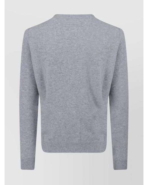 Zegna Gray Cashmere Crewneck Jumper for men