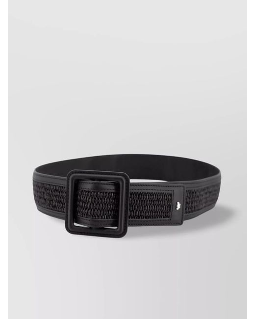 Weekend by Maxmara Multicolor Adjustable Square Buckle Woven Texture Metal Detail