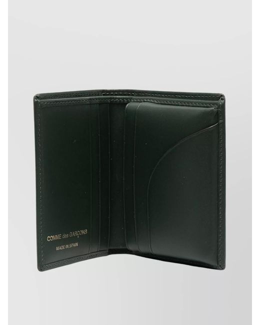 Comme des Garçons Green Leather Bifold Cardholder