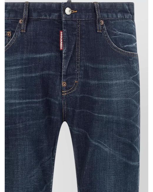 DSquared² Blue Regular-Fit Straight-Leg Jeans for men