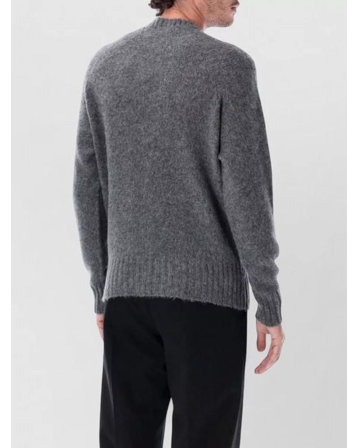Tom Ford Gray Seamless Crewneck Knit Long Sleeve Sweater for men