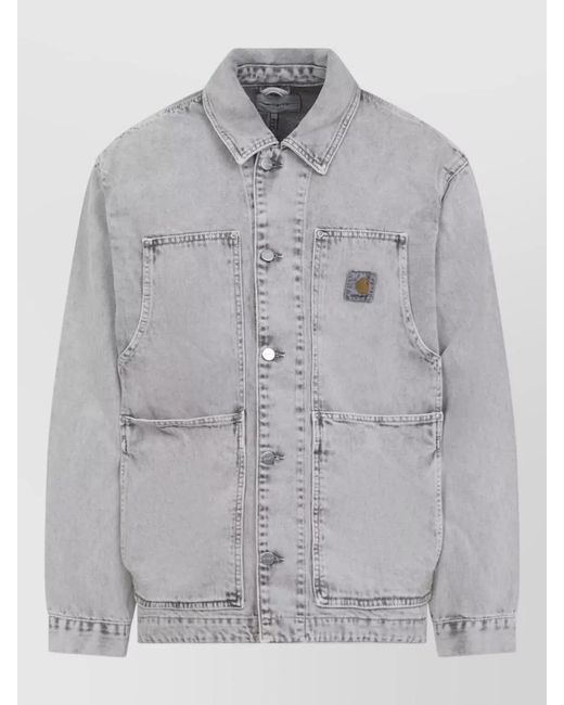 Carhartt Gray Double Layer Front Jacket Collared Design for men