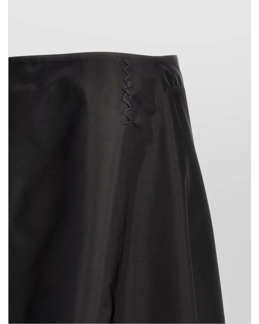Marni Black Polyamide A-Line Midi Skirt