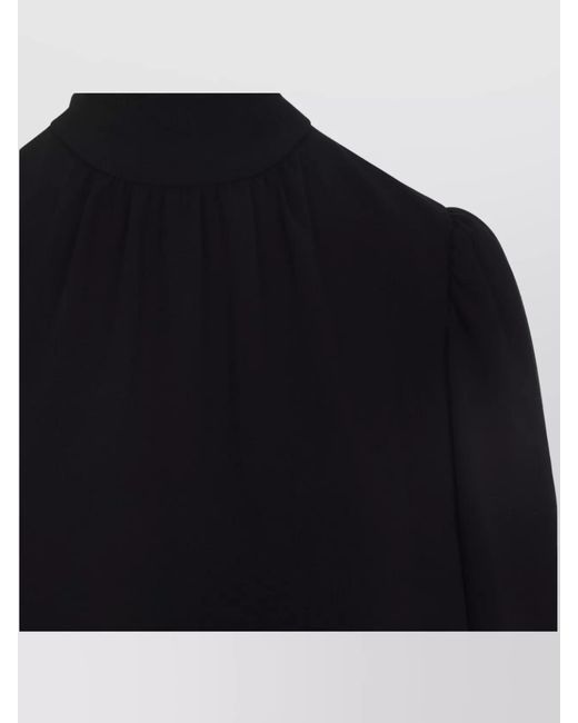 Max Mara Blue Stand Collar Long Sleeve Mini Dress