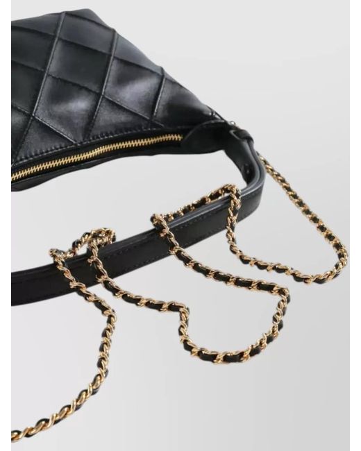 Tory Burch Metallic Fleming Leather Shoulder Bag Chain Strap