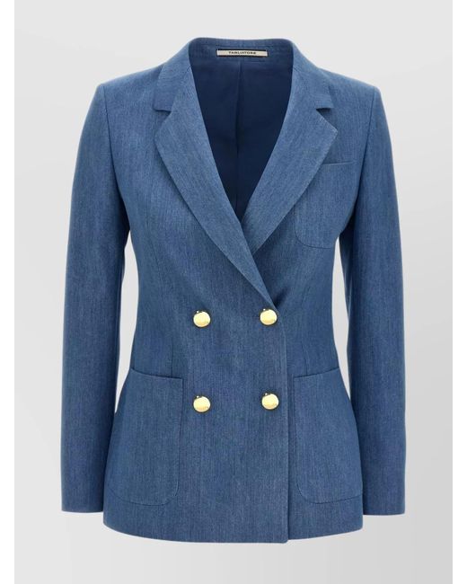 Tagliatore Blue 'Nayade' Blazer Double-Breasted Buttons