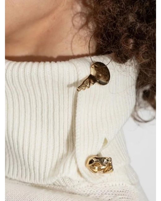 Fabiana Filippi White Wool Jumper