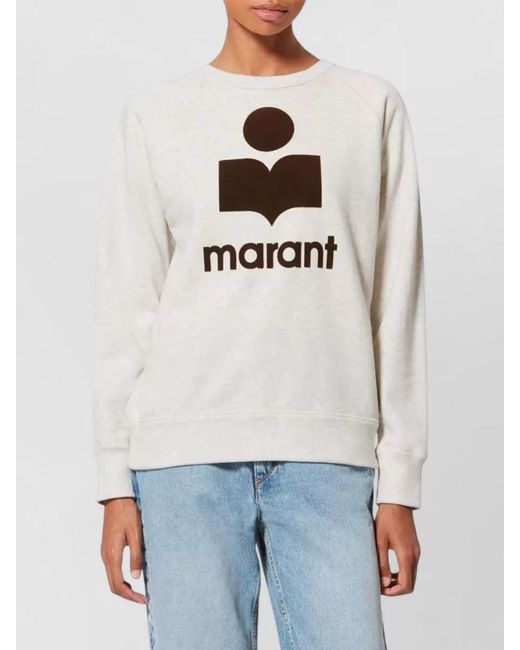 Isabel Marant White Logo Cotton Sweatshirt
