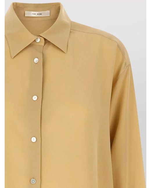 The Row Yellow Silk Shirt