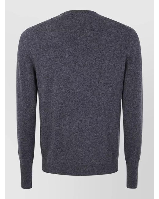 Ballantyne Blue Crew Neck Knit Pullover Long Sleeves for men