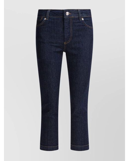 Sportmax Blue Cropped Denim Jeans