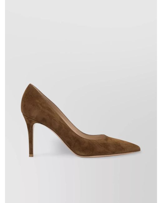 Gianvito Rossi Brown Patent Leather Gianvito 85 Mm Pumps