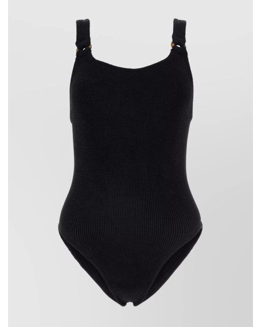Hunza G Black Domino One-Piece Swimsuit