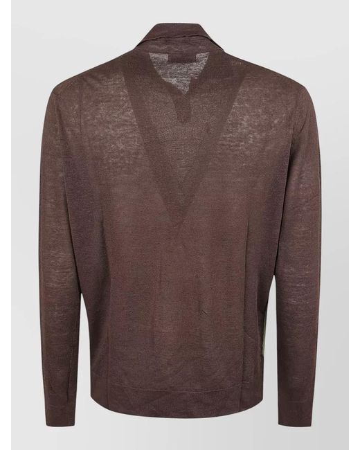 Ballantyne Green Polo Neck Sweater Argyle Pattern Lightweight for men