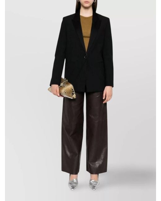 Forte Forte Long Sleeve Blazer Peak Lapels Design in Black | Lyst UK