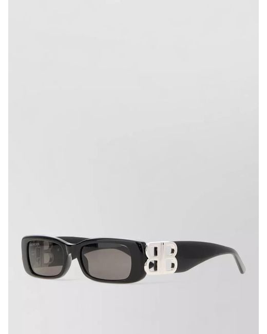 Balenciaga Gray Dynasty Square Frame Acetate Sunglasses Tinted