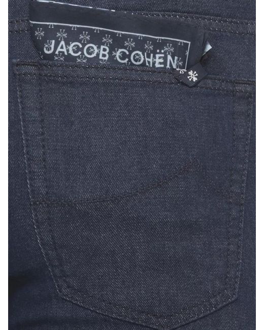 Jacob Cohen Blue Straight Leg Jeans Belt Loops Handkerchief for men
