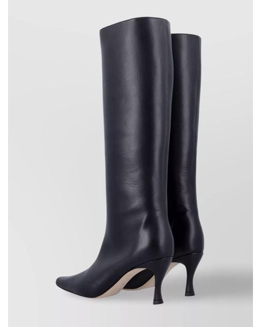 By Far Blue Leather Knee-High Boots