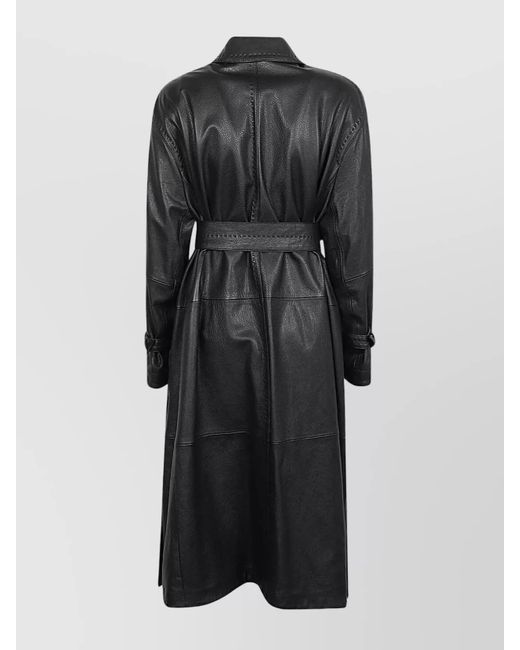 Max Mara Black Bellico Belted Trench Coat