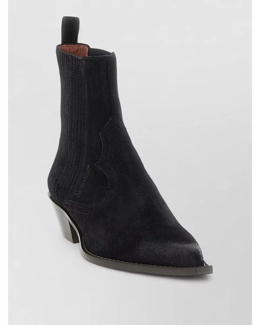 Sonora Boots Black Hernan Ankle Boots Pointed Toe Pull Tab