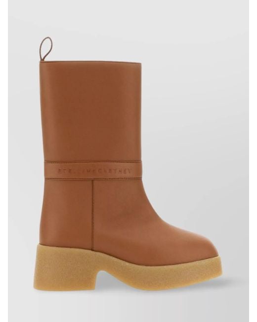 Stella McCartney Brown Faux Leather Boots