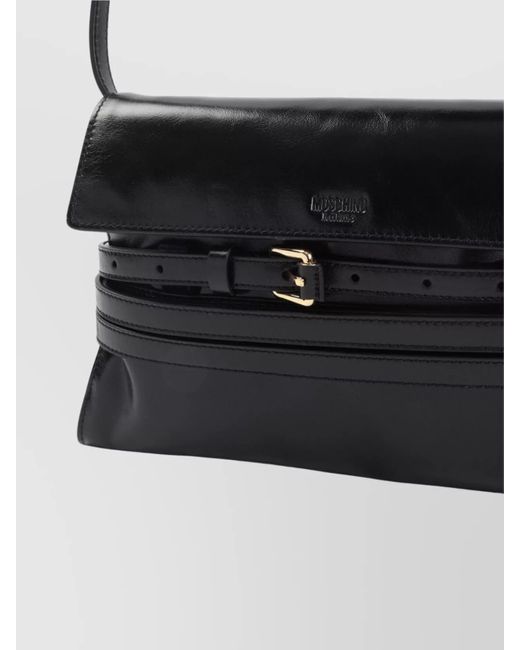 Moschino White Leather Shoulder Bag