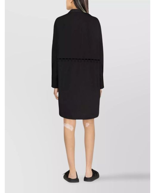 Palm Angels Black Mini Shirt Dress