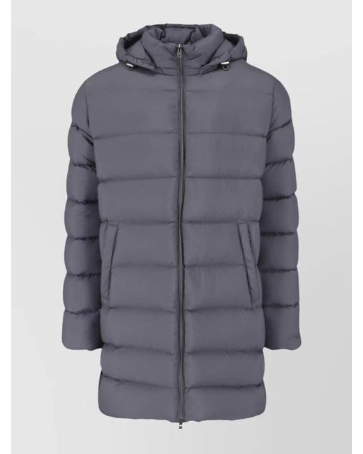Herno Gray Technical Down Jacket With Acrylic-Coated Polyamide for men