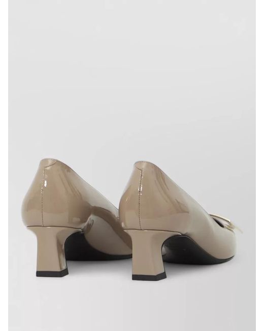 Roger Vivier Multicolor Patent Leather Ballerina Pumps Square Toe