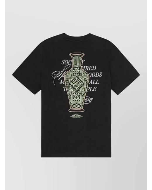 Les Deux Black Ben Faience Graphic Logo Back Print T-Shirt for men