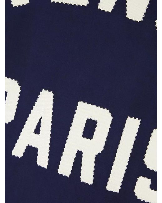 Givenchy Blue Cotton Blend Logo Patch Crewneck Sweatshirt for men