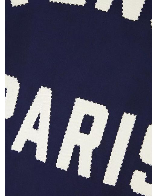 Givenchy Blue Cotton Blend Logo Patch Crewneck Sweatshirt for men