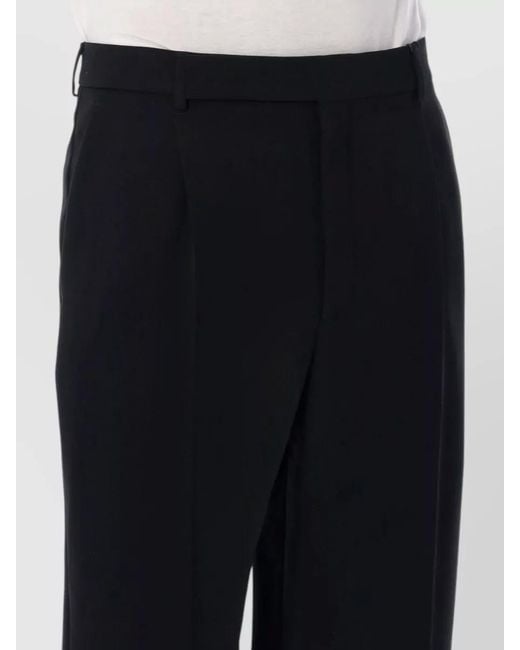 Saint Laurent Black Tailored Wide Leg Pants Belt Loops for men