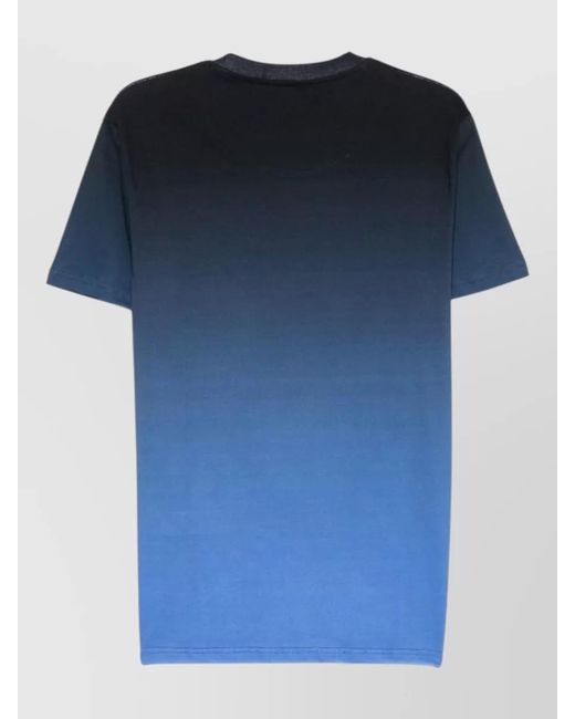 Moschino Blue Crew Neck Beachwear Top Graphic Print for men