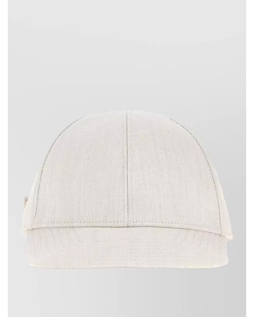 Prada Natural Denim Baseball Cap Curved Brim Design for men
