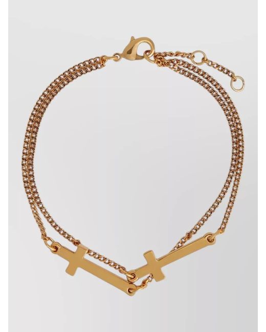 DSquared² White Jesus Bracelet With Cross Pendant for men
