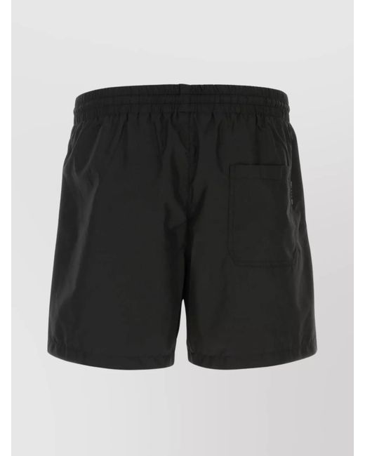 Gucci Black Polyester Swim Shorts With Elastic Waistband And Back Pocket for men