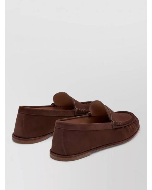 Stuart Weitzman Brown Silk Loafers