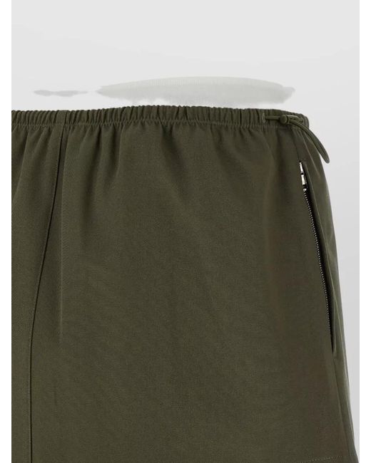Alexander Wang Green Cotton Mid-Rise Drawstring Mini Skirt