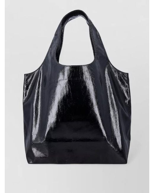 A.P.C. Black Ninon Tote Bag Horizontal Design