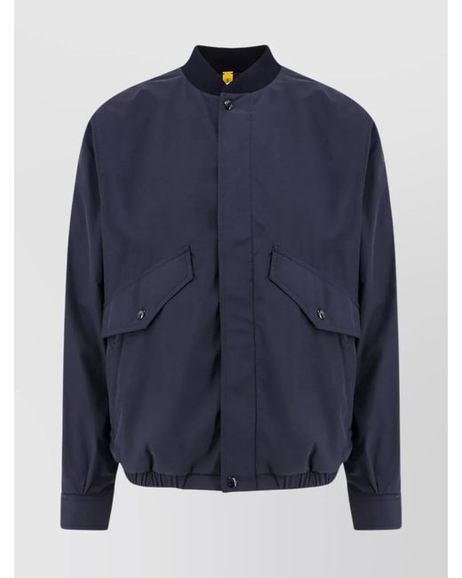 Moncler Genius Blue Cotton Blend Bomber Jacket for men