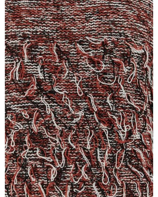 DURAZZI MILANO Brown Embroidered Ribbed Sweater