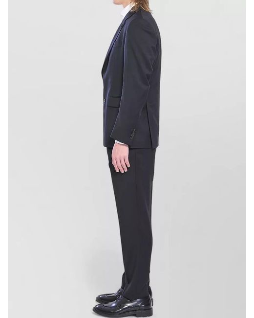 Lardini Black Virgin Wool Single-Breasted Suit for men